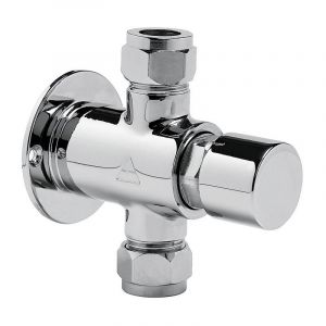 Idral - Série modern robinet de douche mural temporisé avec commande par bouton-poussoir