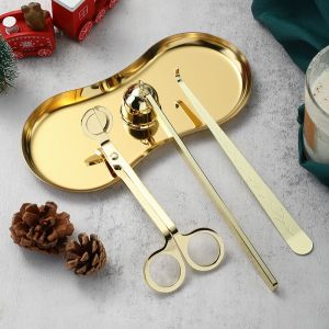 &Eacute;teignoir &agrave; m&egrave;che 4 en 1 pour Bougies, kit d'entretien de Bougie, Coupe-Flamme, Coupe-Bougie, souffleur de Bougie, b&acirc;ton d'extinction, Long Manche