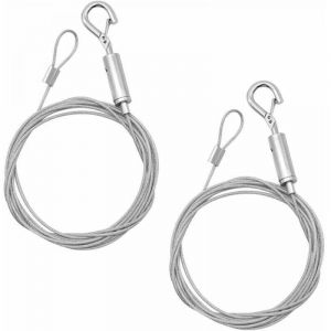 1.5mm x 2m 2 Pi&egrave;ces C&acirc;bles &agrave; Crochet en Acier Inoxydable Cable pour Rideaux R&eacute;glable Corde de Lustre pour Encadrement Tableau, Fil Etendoir Linge