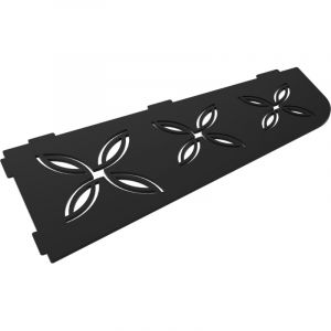 Tablette d'angle murale de douche en inox Triple Floral L.305mm - Noir mat