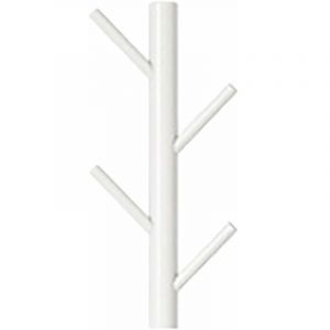 Porte-manteau mural en bois &agrave; suspendre - Motif branche d'arbre - Moderne - Fixation murale verticale - Crochets d&eacute;coratifs en bois Blanc-LIAIKI