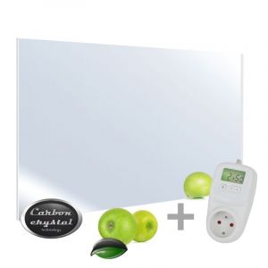 UMBRELLA&reg; H450 Chauffage infrarouge miroir 450 W avec thermostat TH10 &ndash; Panneau chauffant compact avec technologie Carbon Crystal &ndash; Radiateur mural
