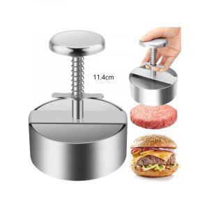 Presse à Burger, 304 Acier Inoxydable Presse à Hamburger, Ajustable Steak Haché Presse à Burger, Facile à Utiliser, Antiadhésive Presse à Hamburger