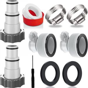 Adaptateur tuyau Piscine 32 38, Adaptateur de Tuyau de Rechange,Adaptateur Piscine,Adaptateur de tuyau depiscine Pompe accessoire Piscine,Raccord