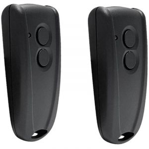 T&eacute;l&eacute;commande de porte de garage 433 MHz 2 pi&egrave;ces, compatible avec la t&eacute;l&eacute;commande de porte de volet roulant sans fil &agrave; 2 boutons RSE2 RSC2