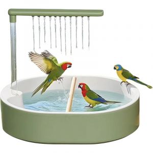 Douche Oiseau,Fontaine Automatique Circulante pour Oiseaux avec Robinet Accessoire De Cage Syst&egrave;me d'eau pour La Baignoire De Perruches Cacato&egrave;s