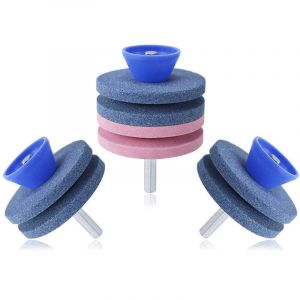 Broyeur 3 Pi&egrave;ces Pour Couteaux De Tondeuse &agrave; Gazon, Aff&ucirc;teur De Tondeuse &agrave; Gazon, Meule D'Aff&ucirc;tage Pour Outils De Jardin/Couteaux De Tondeuse &agrave; Gazon
