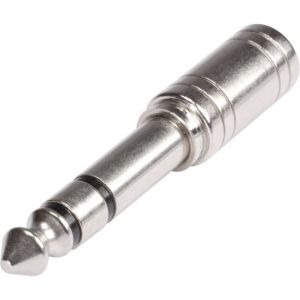 Hicon - Adaptateur HI-JS6JS3-MF [1x Jack mâle 6.35 mm - 1x Jack femelle 3.5 mm] argent