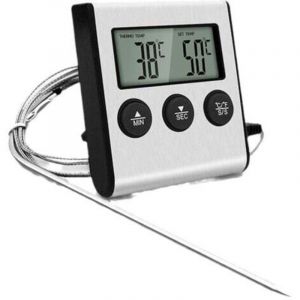 Thermom&egrave;tre &agrave; Viande pour Cuisson Thermom&egrave;tre Alimentaire Avec Sonde Pour Griller Viande Barbecue L'eau Lait Vin Liquide Avec sonde UD09