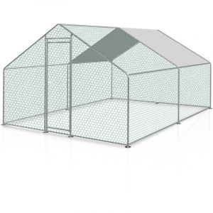 Enclos poulailler parc grillagé acier galvanisé Cage parc enclos pour animaux 3x3 m - Einfeben