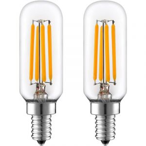 2 Pi&egrave;ces Ampoule LED E14 T25 ampoule tubulaire pour hotte aspirante, 4W = 40W, blanc chaud 2700K, pour r&eacute;frig&eacute;rateur cong&eacute;lateur/micro-ondes/hotte