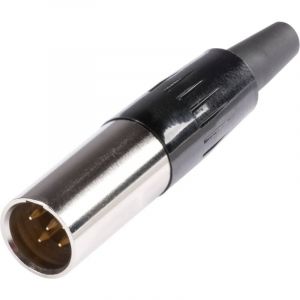 Hicon - xlr miniature mâle, droit HI-XMCM5 Nombre de pôles: 5 argent 1 pc(s)