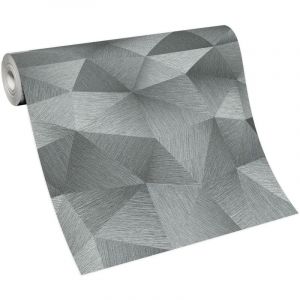 Bricoflor - Papier peint imitation bois gris salle de bain Tapisserie moderne bois gris cuisine & salon Papier peint intiss&eacute; chambre & couloir