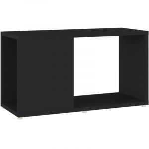 Helloshop26 - Meuble tv multimédia étagère télévision buffet téléviseur salle à manger salon chambre 60 x 24 x 32 cm bois d'ingénierie noir