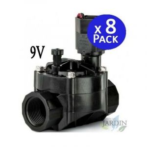 Rain Bird - Lot de 8 Électrovanne d'arrosage 100HV 1'' 9V, pour les programmeurs à piles