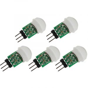 5PACK IR Capteur Humain AM312 Mini Module de Détecteur HC-SR312 Détecteur Automatique de Mouvement PIR Infrarouge Pyroélectrique DC 2.7 à 12V