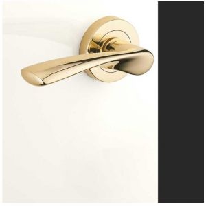 Ensemble de Poign&eacute;es sur Rosaces en Laiton - DCG - Mod&egrave;le Lilas - Laiton Poli