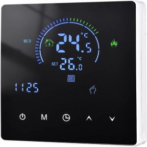 Thermostat intelligent WiFi pour chauffage au sol &eacute;lectrique, chaudi&egrave;re &agrave; gaz et eau chaude sanitaire, t&eacute;l&eacute;commande sans fil Tuya compatible avec