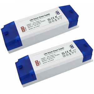 Transformateur LED 12V - Transformateur LED 230V &agrave; 12V - Pilote de Transformateur LED 0-36W - Pour &Eacute;clairage Sous Armoire, Ampoules LED MR16 MR11 G4