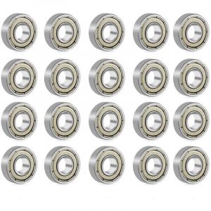 Debuns - 608 zz Roulement à Billes Métal Double Blindage Roulement Skate pour Roller, Skateboard, Longboard, Waveboard 8x22x7 mm 20Pcs..