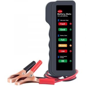 Testeur De Batterie De Voiture, 12v Testeur De Charge D'alternateur Avec Indicateur LED, Testeur Batterie 12v D&eacute;tecteur D'alternateur Digital,