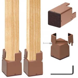 rehausseurs de meubles de 5 cm, rehausseurs de lit r&eacute;glables avec pince &agrave; vis, rehausseurs de chaise robustes, rehausseurs de meubles pour pieds de