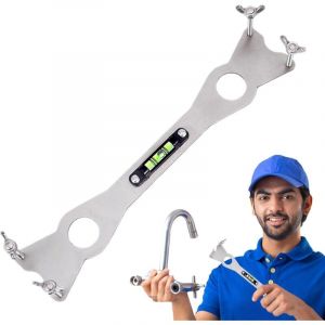 Cl&eacute; de vidange de douche, cl&eacute; hydraulique pour sous l'&eacute;vier - Outil cl&eacute; de lavabo en acier inoxydable pour plomberie Outil de niveau, outil de