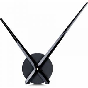 Grande Horloge Murale &agrave; Aiguilles Simples Noires sans Chiffres, Mouvement d'Horloge &agrave; Longue Aiguille avec 31.5cm de Long Horloge