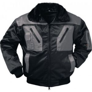 Veste de pilote askim taille xl noire/grise 60 % coton / 40 % pes