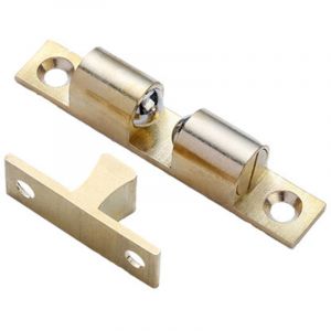 Loqueteau &agrave; Billes Cuivre Rouleau Loqueteau Fermeture Loqueteau &agrave; Double Bille avec vis pour Fermeture de Placard et Meuble (4 Pi&egrave;ces,50mm)