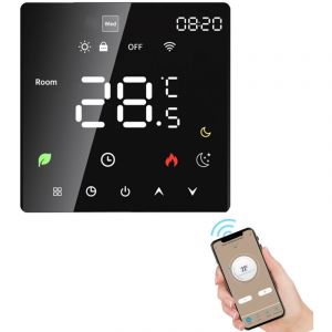 Thermostat intelligent pour la maison, écran tactile, WiFi, application vocale Tuya programmable, thermostat numérique pour chauffage par le sol