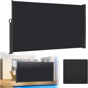 Froadp 200&times;300cm Paravent Lat&eacute;ral Extensible Unilat&eacute;ral C&ocirc;t&eacute; Brise Vue Retractable Store Ext&eacute;rieur, Anthracite