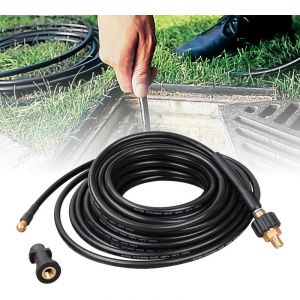 Einfeben - Tuyau pour nettoyeur haute pression Tuyau déboucheur flexible noir Nettoyage de canalisations 10m