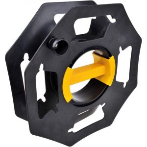 Caravan Enrouleur de c&acirc;ble, Manuel, Vide, pour Le Camping et Le m&eacute;nage, jusqu'&agrave; 25 m de c&acirc;ble, en Plastique, Noir et Jaune