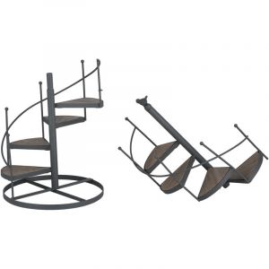 Eosnow &Eacute;tag&egrave;re &agrave; plantes d&eacute;corative de Style europ&eacute;en, support multifonctionnel en fer forg&eacute;, facile &agrave; installer pour le balcon et le salon