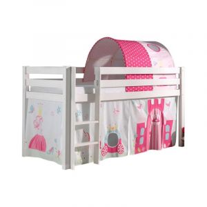 Pack - Lit Enfant, Tente & Tunnel 'Pino Princesse' Blanc