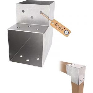 GeZu Impex Connecteur de Poteau en L 121x121 mm Galvanis&eacute; &agrave; Chaud Pergola Forme en L Connecteur de Poteau Carr&eacute; Support d&rsquo;Angle Pavillon Pergola