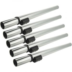 Vhbw - 5x Tube d'aspirateur compatible avec Nilfisk GD10, GD1005, GD1010 aspirateur - raccord 32 mm, 60 - 94 cm, noir / argenté, aluminium / plastique