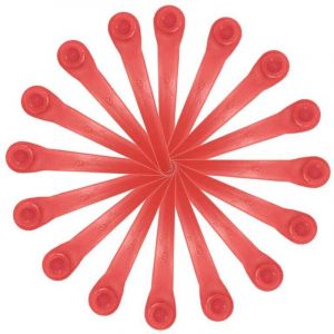 Lot de 100 Lames en Plastique compatibles avec Coupe-Bordure Gardena, Lames de Rechange pour Coupe-Bordures Gardena et Coupe-Bordures sans Fil.
