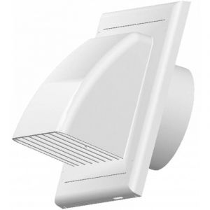 Grille d'a&eacute;ration VMC 125mm &ndash; Couvercle ext&eacute;rieur en ABS blanc &ndash; Pour syst&egrave;mes de ventilation ronds &ndash; D&eacute;bit optimis&eacute; &ndash; Awenta