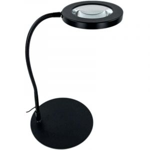 Lampe Loupe sur Pied 10x Grossissante Modelisme 360° avec LED - Bureau Eclairante pour Lecture, Réparation et Artisanat