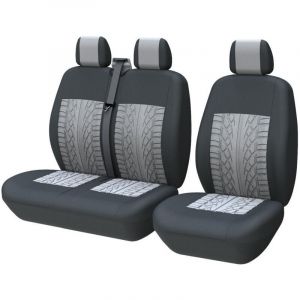 Housse de coussin de si&egrave;ge 1 + 2 places pour voiture et camion, compatible avec Ford Transit, Opel Vivaro, Renault, Berlingo, Toyota Hiace,France,B