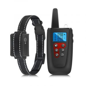 Ikodm - Collier De Dressage Pour Chien - 2 En 1 - 1000 Metre - Collier Anti Aboiement Avec Telecommande Recepteur - Ip67 Etanche - Rechargeable