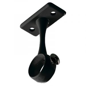 Duval Bilcocq - Piton sur platine pour tube alu noir - Hauteur : 65 mm - Pour tube de diamètre : 25 mm - Pour tube de section : - - duval-bilcocq