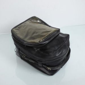 [PRODUIT D'OCCASION] Sacoche de r&eacute;servoir souple en cuir noir pour moto Occasion