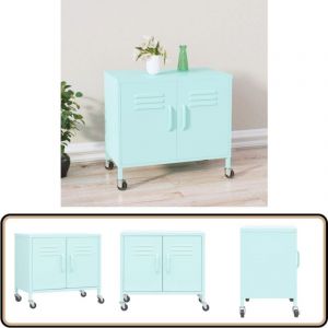 Armoire de rangement Menthe 60x35x56 cm Acier - Meuble De Rangement - Armoire De Rangement - Armoire Métallique - Meuble Vert - Rangement Salle De