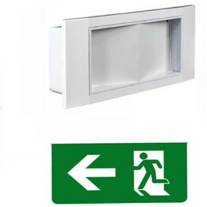 Feu De Sortie De Secours Fl&egrave;che Gauche Direction Led Lumi&egrave;re Blanche De S&eacute;curit&eacute;