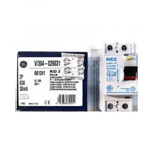 General Electric - 661241 Interrupteur différentiel 2P 63A 30mA nid 2 rccb V/304-026031