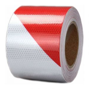 Serbia - Ruban de Signalisation Rubalise Rouge et Blanc Bande Reflechissante Autocollante Avertissement De La Circulation Nuit De Autocollant