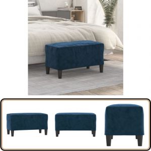 Vidaxl - Banc Bleu 70x35x41 cm Velours - Banc Design - Banc Entrée - Banc Velours - Meuble Salon - Chaise D'appoint